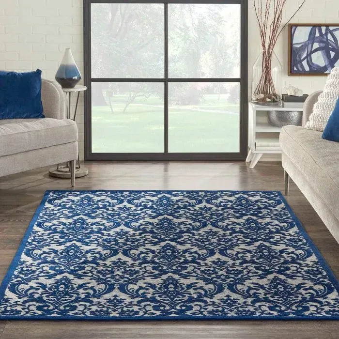 Damask DAS02 Ivory/Navy Rug