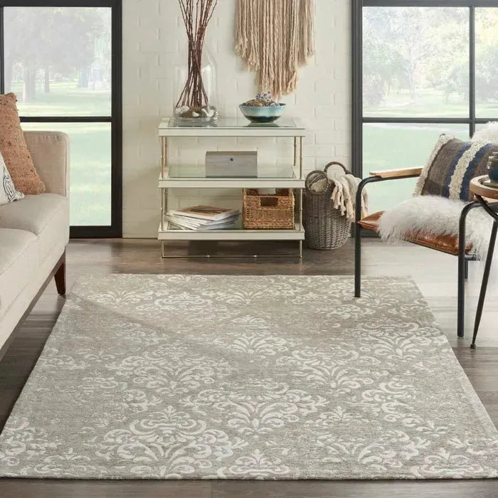 Damask DAS03 Ivory/Grey Rug