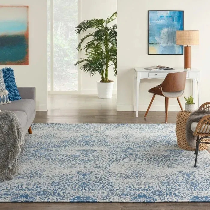 Damask DAS06 Blue Rug