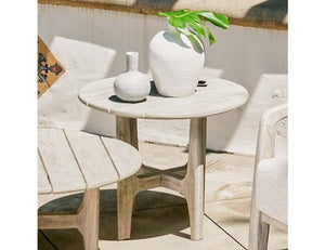 Dawn 23.5" Outdoor Round Coffee Table - Rug & Home