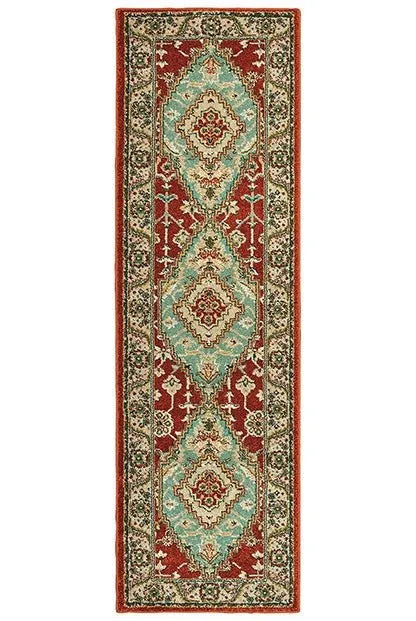 Dawson 8315A Rust/ Blue Rug - Rug & Home