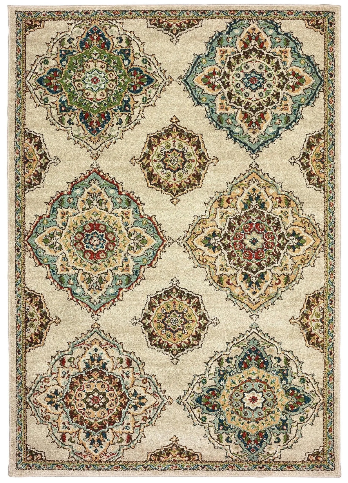 Dawson 8334A Beige/ Multi Rug - Rug & Home