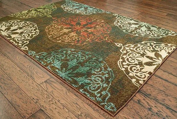 Dawson 8522C Brown/ Multi Rug - Rug & Home