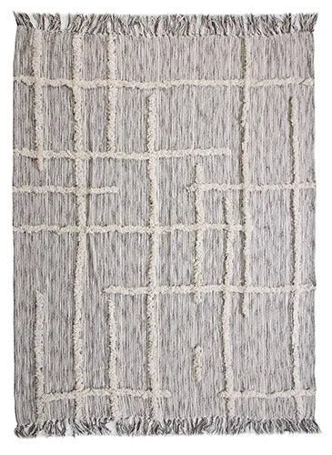 Dayton 80144GYN Grey/Natural Throw Blanket - Rug & Home