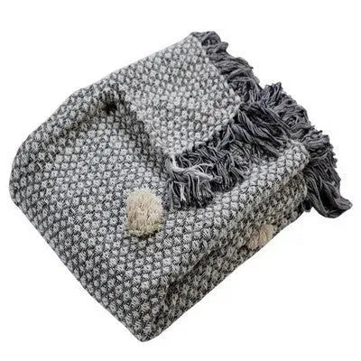 Dayton 80149BKM Black/Melange Throw Blanket