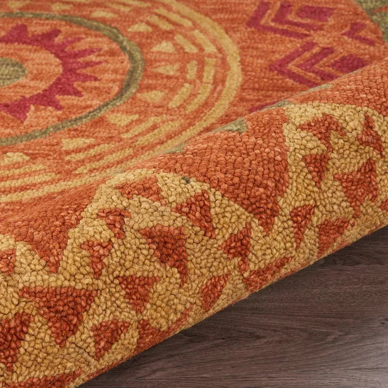 Dazzle LR54059 Rust Rug - Rug & Home