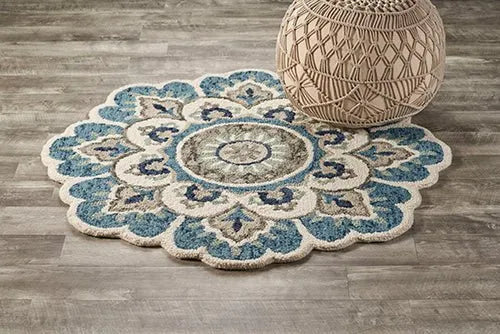 Dazzle Lr54094 Ivory/Teal Rug - Rug & Home