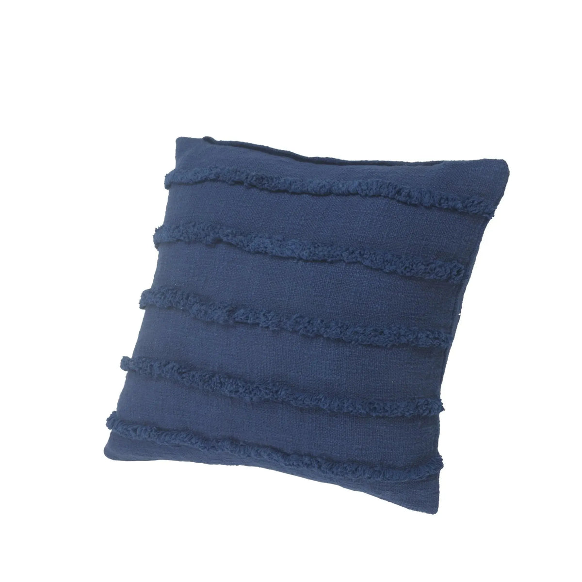 Deep Blue Overtufted Solid LR07513 Throw Pillow