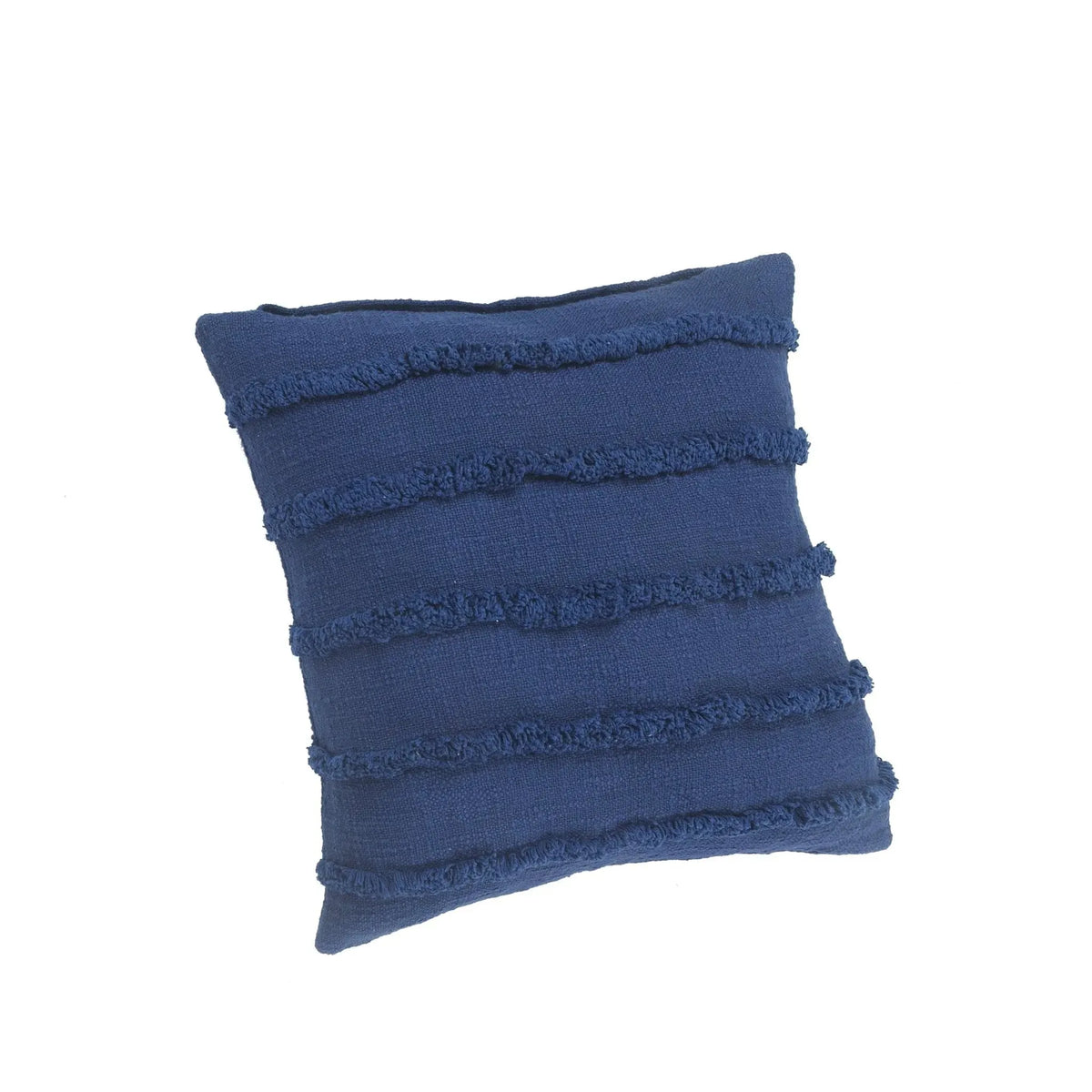 Deep Blue Overtufted Solid LR07513 Throw Pillow