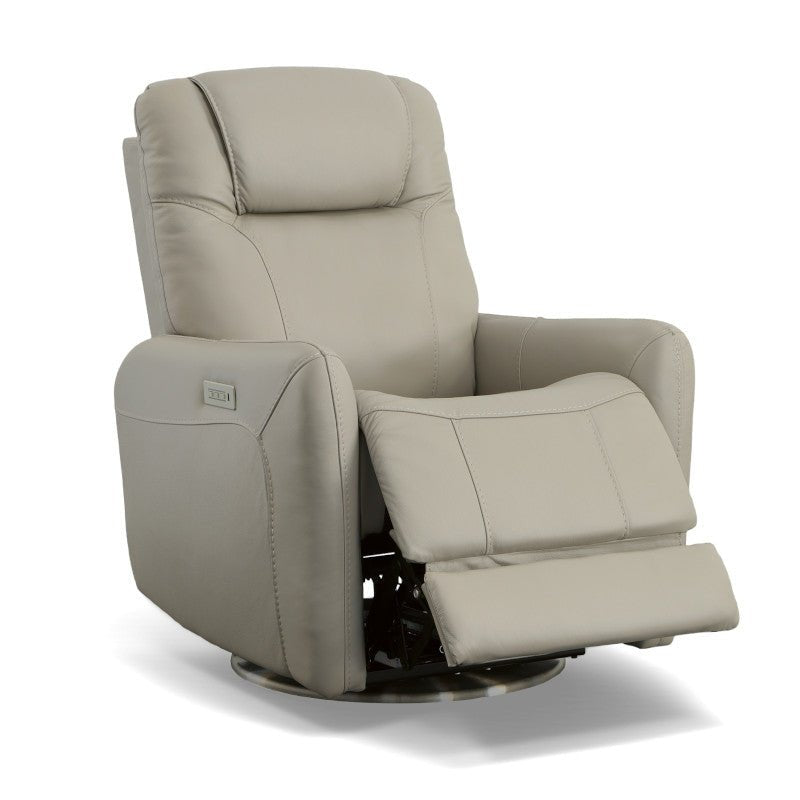 Degree Swivel Power Recliner with Power Headrest and Lumbar - Rug & Home