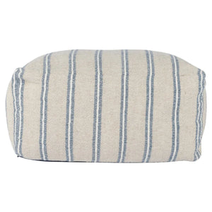 Delgada Natural/Blue Pouf - Rug & Home