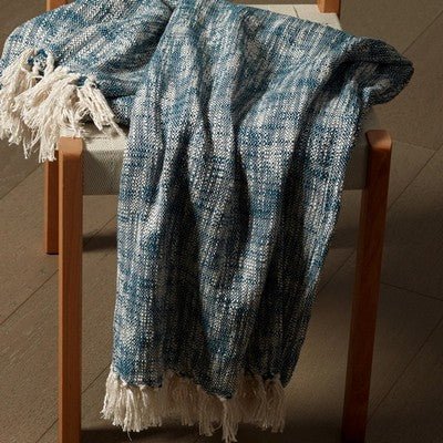 Denmark 81186BLU Blue Throw Blanket - Rug & Home