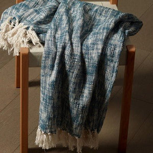Denmark 81186BLU Blue Throw Blanket - Rug & Home
