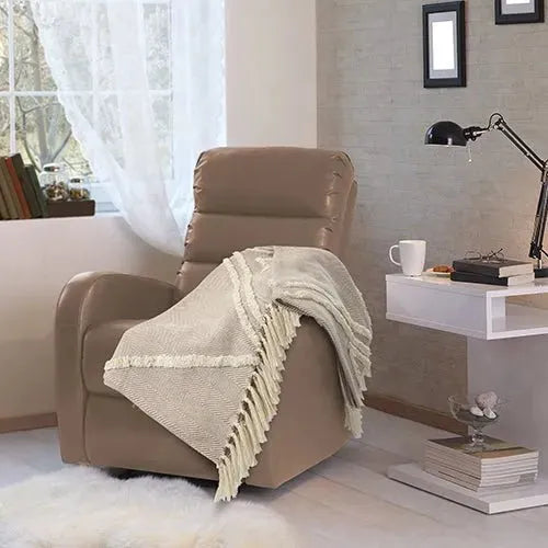 Diamond 80185BEI Beige Throw Blanket