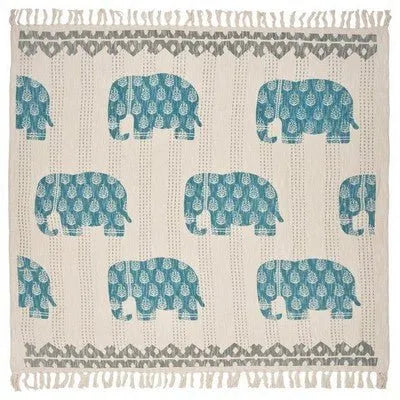 Discontinued 80158BGR Blue/Grey Throw Blanket - Rug & Home