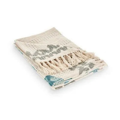 Discontinued 80158BGR Blue/Grey Throw Blanket - Rug & Home