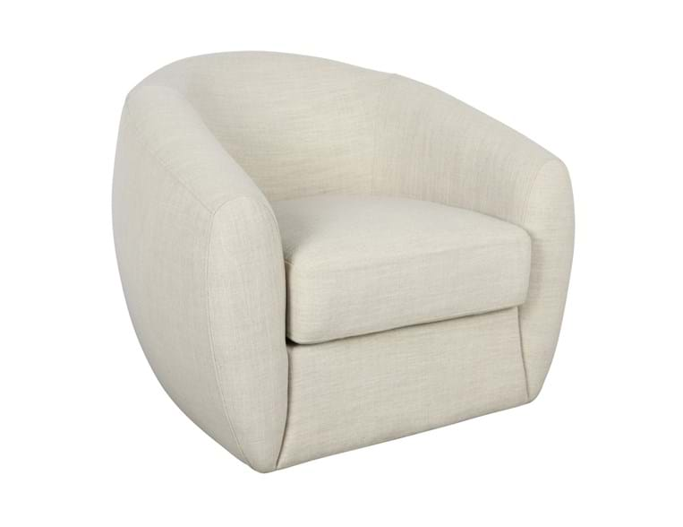 Dominic Swivel Accent Chair Ivory - Rug & Home