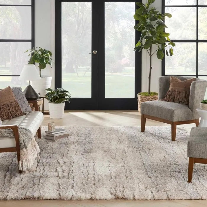 Dreamy Shag DRS09 Ivory/Beige Rug - Rug & Home