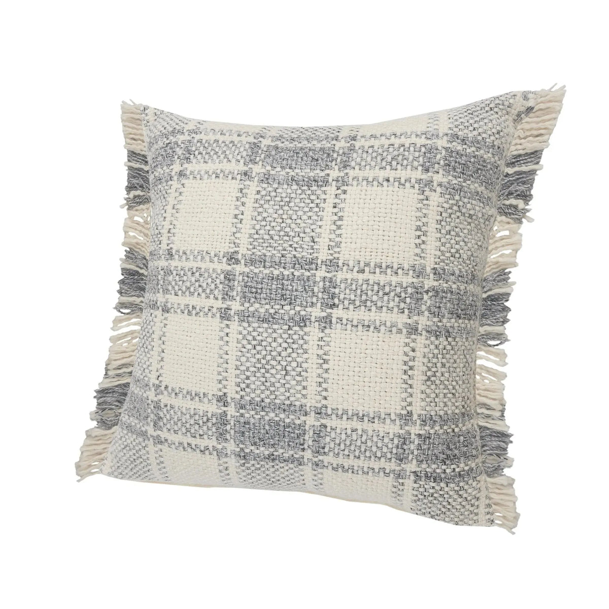 Drew Lr07624 White/Gray-Blue Pillow