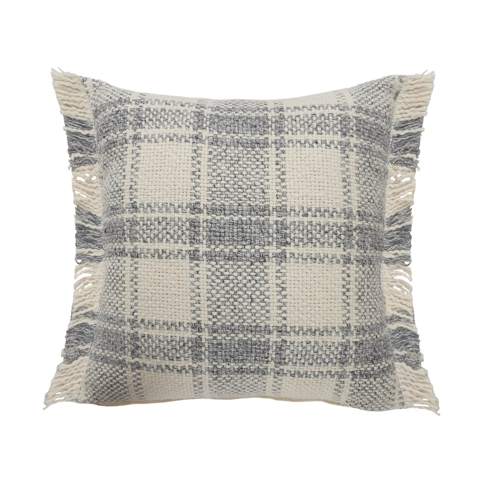 Drew Lr07624 White/Gray-Blue Pillow - Rug & Home