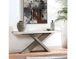 Durant Console Table Grey/Antique White - Rug & Home