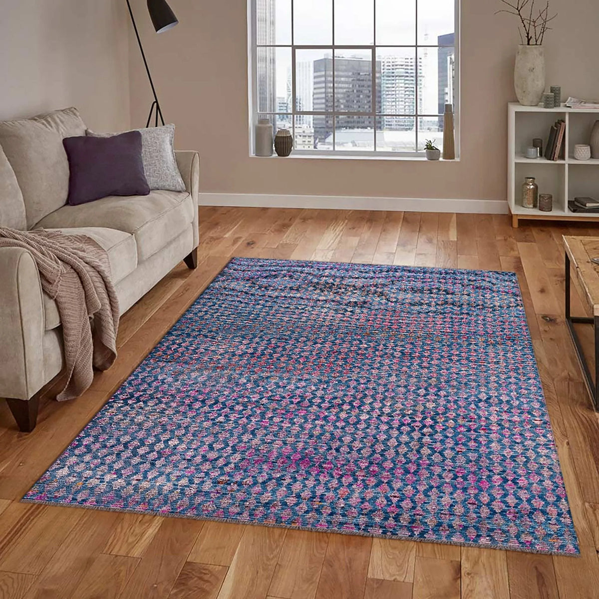 Durva Wool & Silk SC-30A Blue Rug - Rug & Home