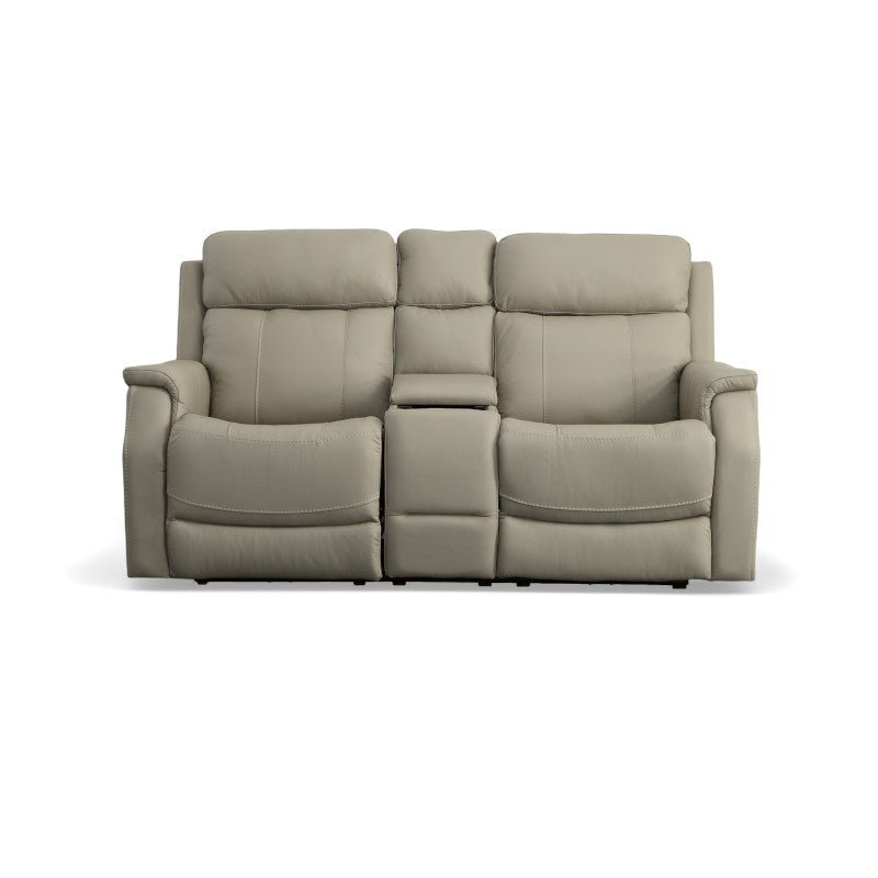 Easton Power Reclining Loveseat with Console and Power Headrests and Lumbar - Rug & Home
