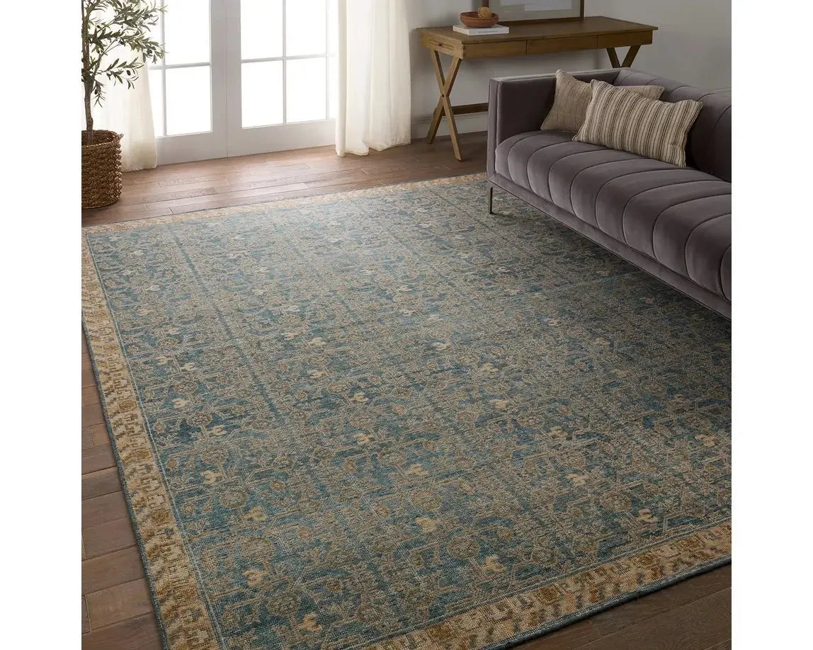 Eden EDE13 Blue/Brown Rug - Rug & Home