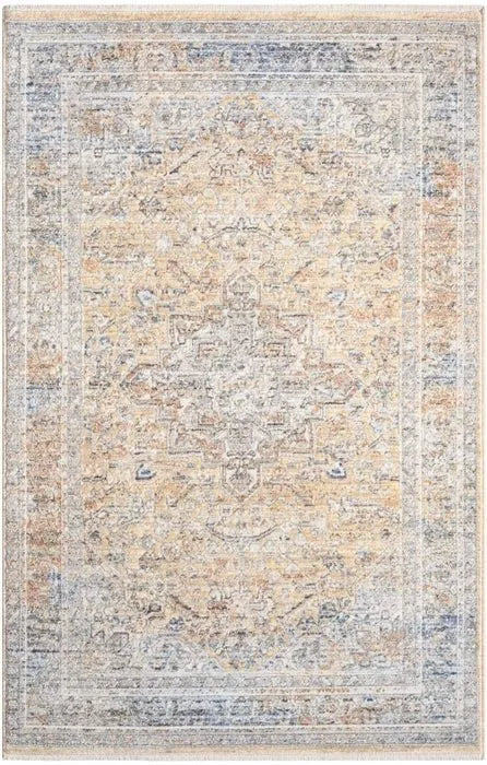 Elegant Heirlooms ELH01 Grey/Gold Area Rug - Rug & Home