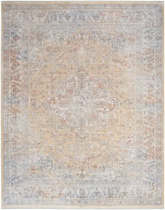 Elegant Heirlooms ELH01 Grey/Gold Area Rug - Rug & Home