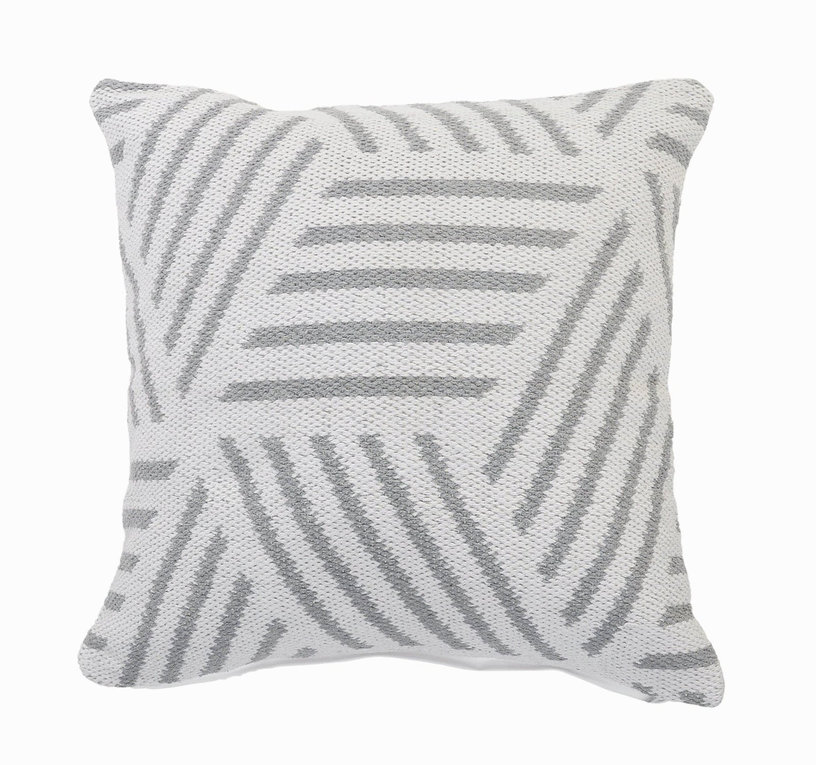 Elemental Lr07552 Gray/White Pillow - Rug & Home