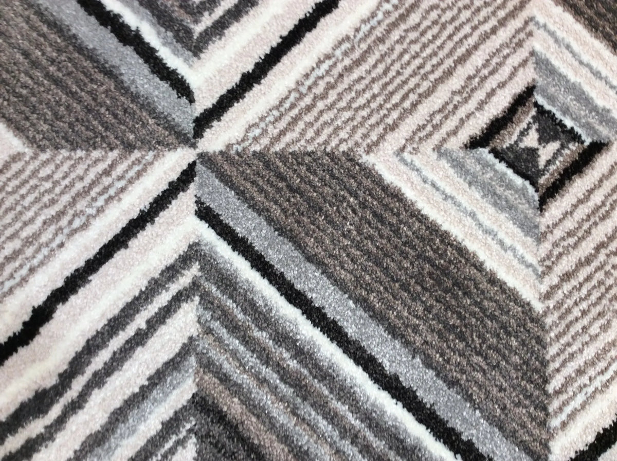 Elements 6553 Soho Grey/Mocha Rug - Rug & Home