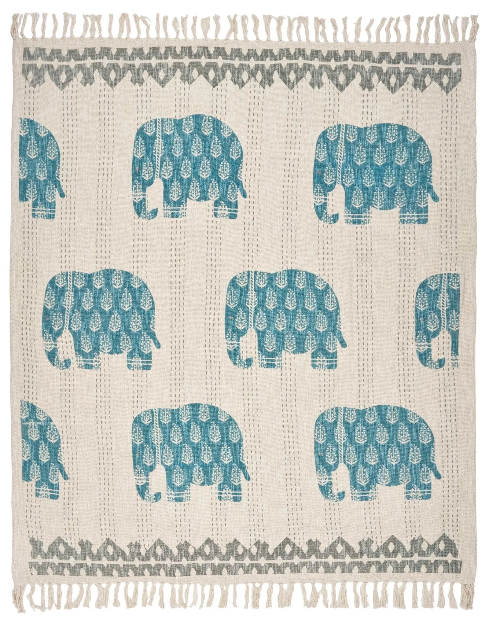 Elephant Crossing LR80138 Throw Blanket - Rug & Home