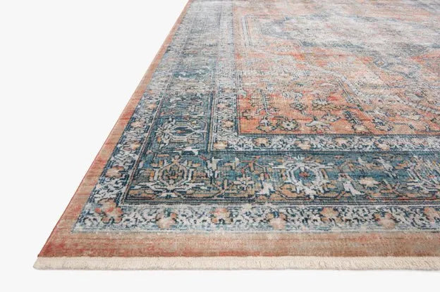 Elise ELI-01 Coral/Blue Rug - Rug & Home