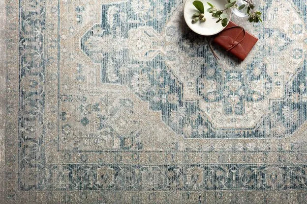 Elise ELI-01 Neutral/Blue Rug - Rug & Home