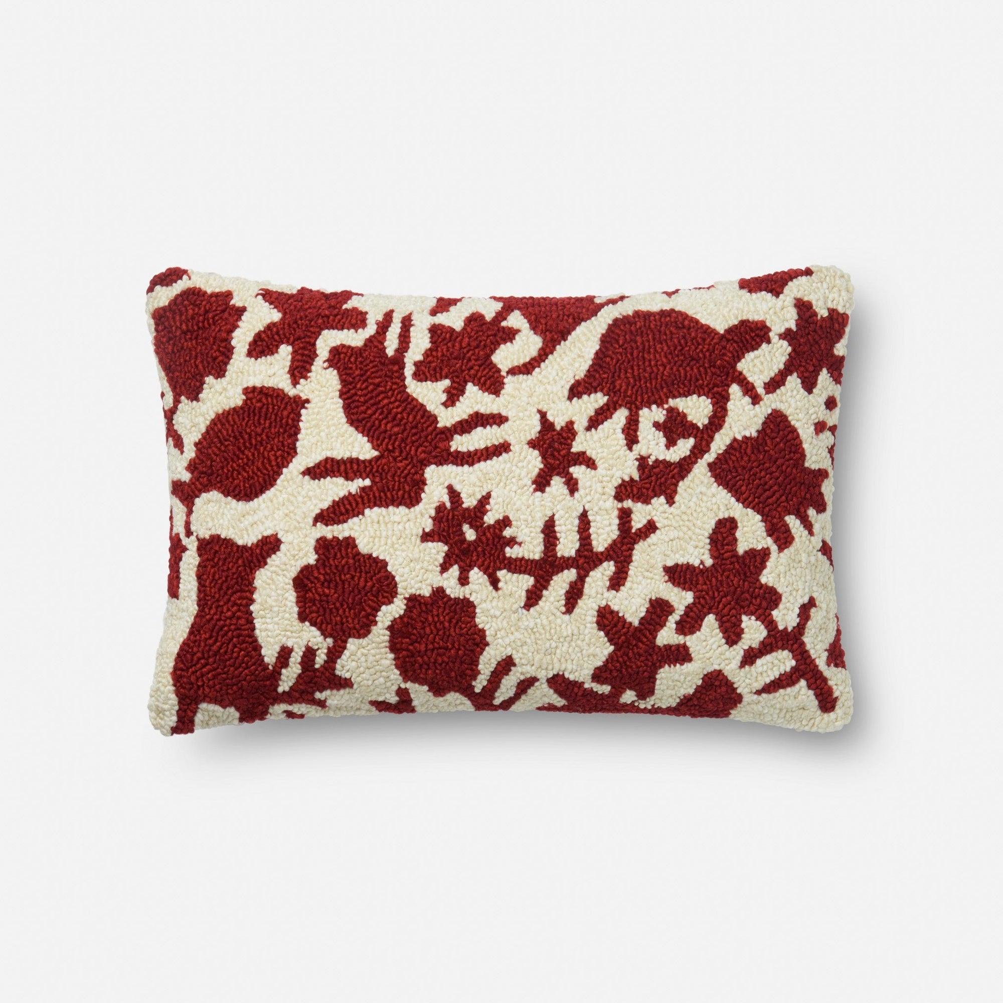 Ellen Degeneres P4075 Red/Ivory Pillow - Rug & Home