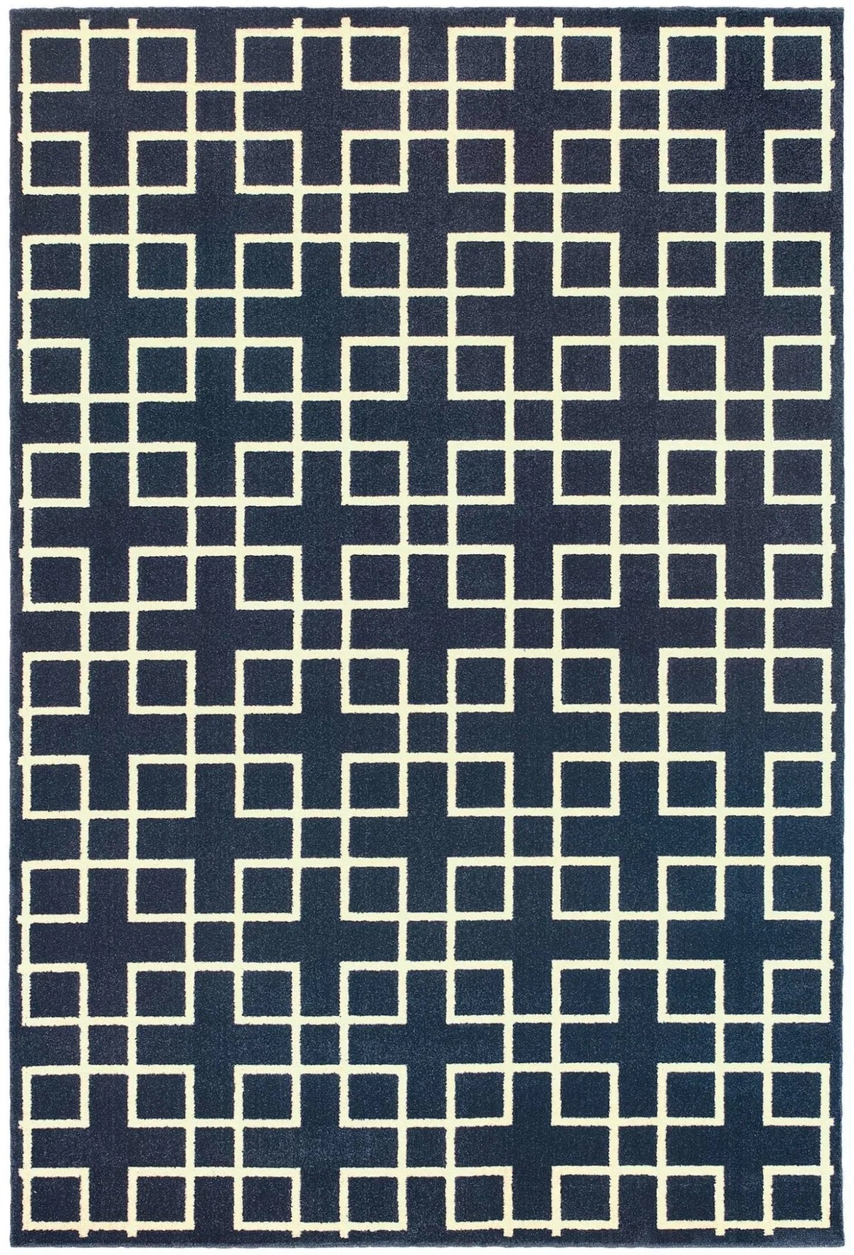 Ellerson 6140B Navy Ivory Rug - Rug & Home