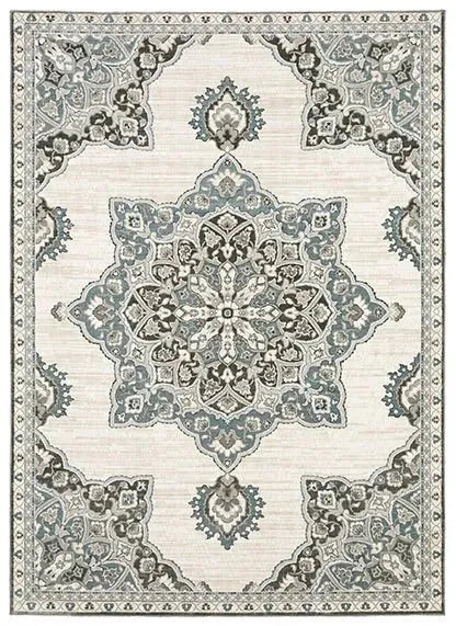 Ellington ELL01 Ivory/Blue Rug