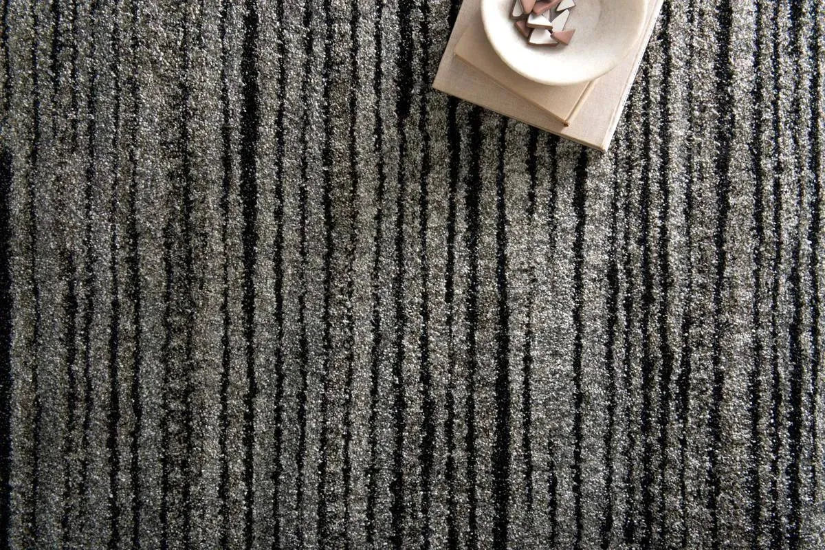 Emory EB 02 Grey / Black Rug - Rug & Home