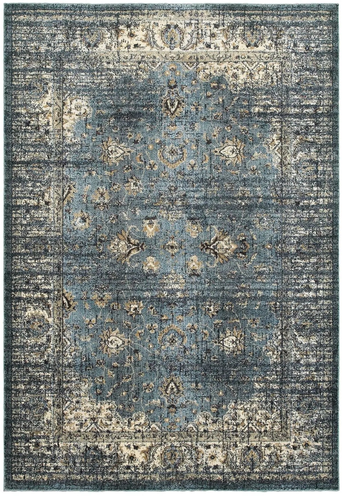 Empire 114l Blue/ Ivory Rug - Rug & Home