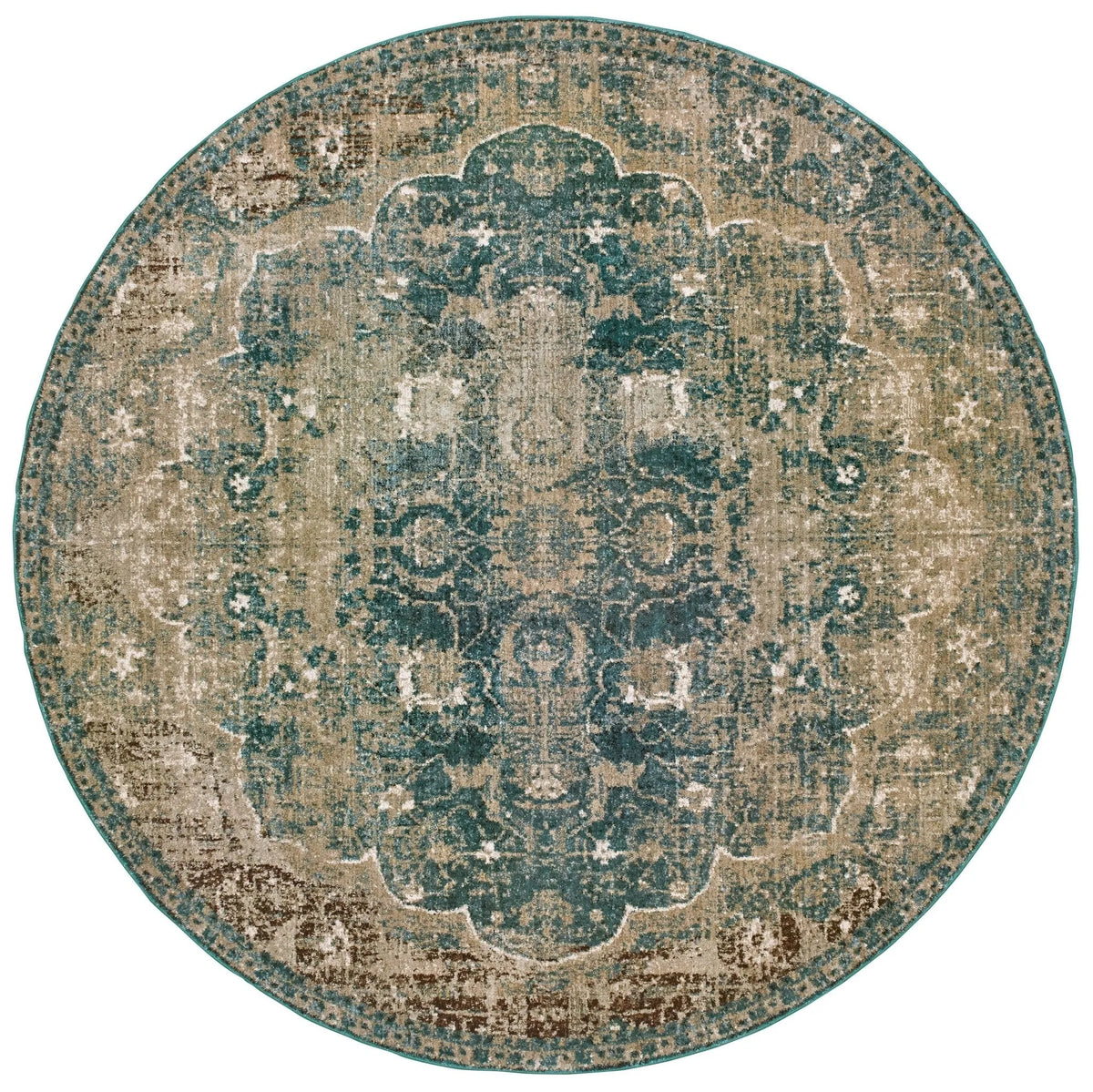 Empire 4449h Gold/ Blue Rug - Rug & Home