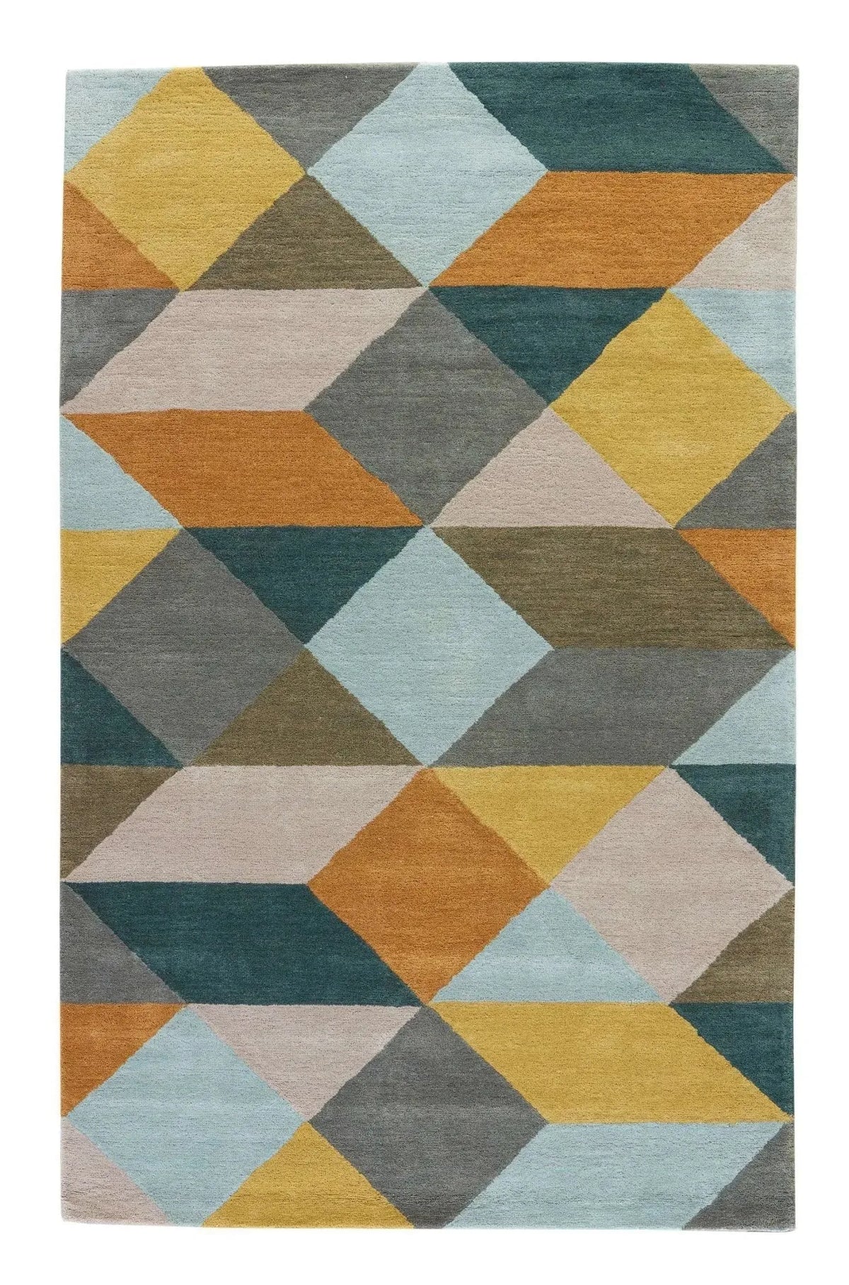 En Casa By Luli Sanchez Tufted LST16 Ojo Gold / Teal Rug