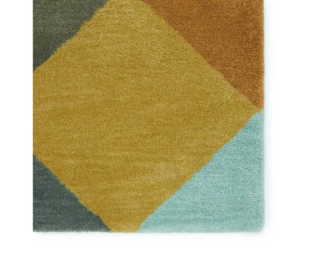 En Casa By Luli Sanchez Tufted LST16 Ojo Gold / Teal Rug