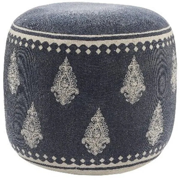 Enigma 34031NAV Navy Pouf - Rug & Home