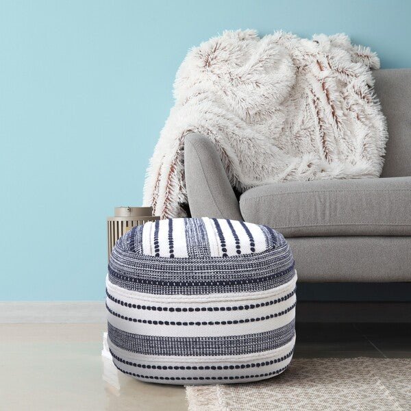 Enigma 34044NAV Navy Pouf - Rug & Home