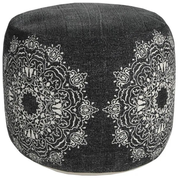 Enigma 34047BLK Black Pouf - Rug & Home