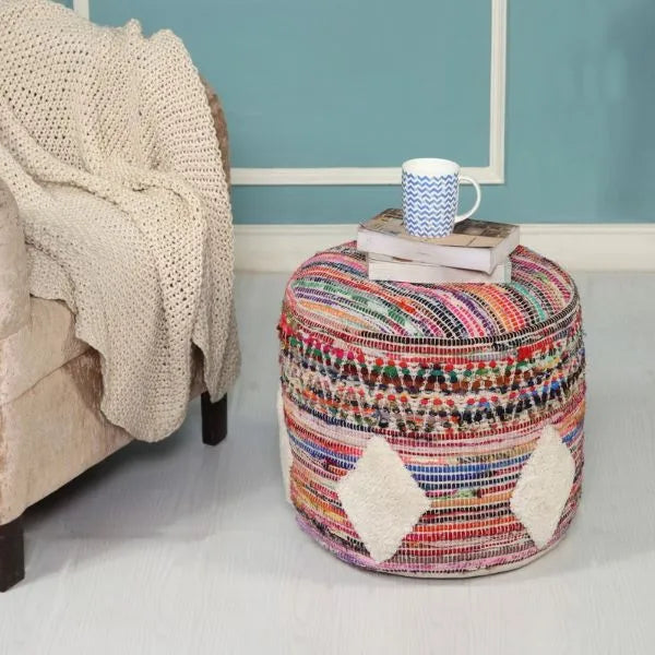 Enigma 99716MLT Multi Pouf - Rug & Home