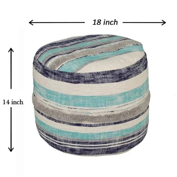 Enigma 99719BLU Blue Pouf