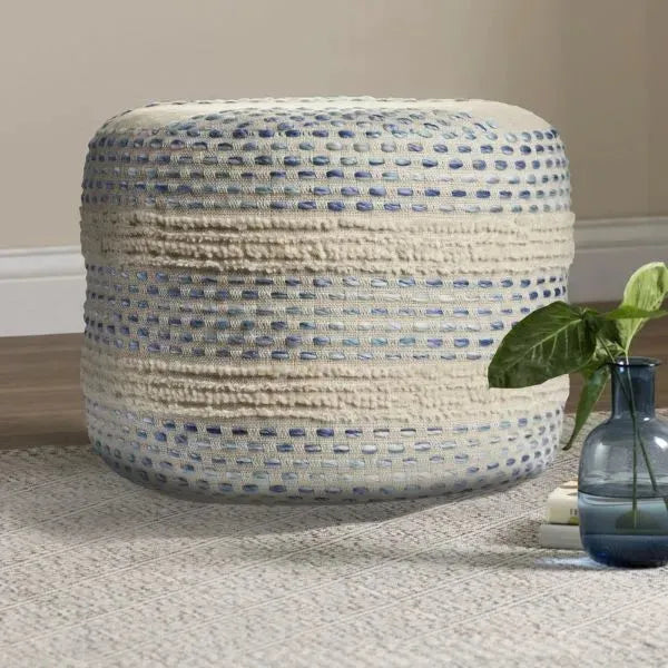 Enigma 99766BUN Blue/Natural Pouf