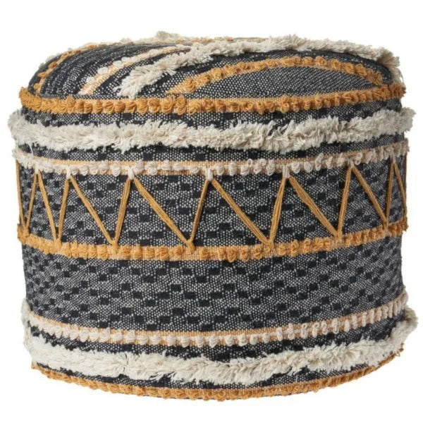 Enigma 99767BKN Black/Natural Pouf